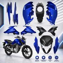 Kit carenagem lateral tanque farol completo cg fan 160 azul spencer 2025 paramotos honda