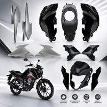 Kit carenagem lateral tanque farol completo cg titan 160 preto brilho 2025 2026 paramotos honda Kit carenagem lateral tanque farol completo cg titan 160 preto brilho 2025 2026 paramotos honda