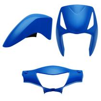 Kit Carenagem Moto Honda Biz 125 2006 a 2010 3 Peças Cromo Forte Substituição Alta Resistência