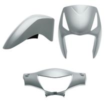 Kit Carenagem Moto Honda Biz 125 2006 a 2010 3 Peças Cromo Forte Substituição Alta Resistência