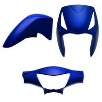 Kit Carenagem Moto Honda Biz 125 2006 a 2010 3 Peças Cromo Forte Substituição Alta Resistência