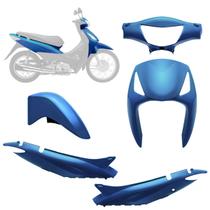Kit Carenagem Moto Honda Biz 125 KS ES 2006 2007 2008 2009 2010 4 Peças Pro Tork Substituição Alta Resistência