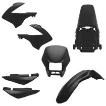 Kit Carenagem Moto Honda Bros 150 2003 a 2008 5 Peças Cromo Forte Substituição Alta Resistência