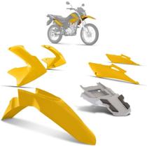 Kit Carenagem Moto Honda Bros 150 2009 2010 2011 4 Peças Cromo Forte Substituição Alta Resistência