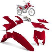 Kit Carenagem Moto Honda Bros 150 2009 2010 2011 5 Peças Cromo Forte Substituição Alta Resistência