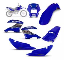 Kit Carenagem Nxr Bros 150 Azul 2005 Esd com Adesivos