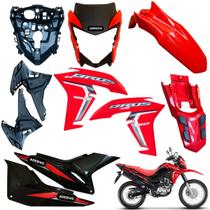 Kit Carenagem Nxr Bros 160 2022 2024 Completo Asa do Tanque Tampa Lateral Frontal Paralama Rabeta Traseira