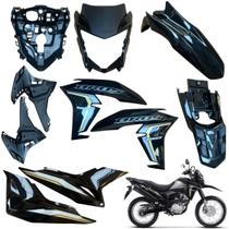 Kit carenagem nxr bros 160 2022 / 2024 completo novo / asa do tanque tampa lateral frente frontal paralama rabeta traseira