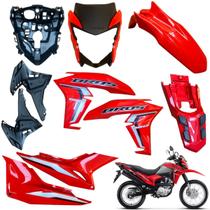 Kit carenagem nxr bros 160 2022 / 2024 completo novo / asa do tanque tampa lateral frente frontal paralama rabeta traseira Kit carenagem nxr bros 160 2022 / 2024 completo novo / asa do tanque tampa lateral frente frontal paralama rabeta traseira
