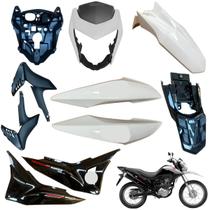 Kit Carenagem Nxr Bros 160 modelo 2016 Até 2021 Completo Aba do Tanque Tampa Lateral Frontal Rabeta Traseira Paralama Dianteiro
