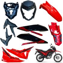 Kit Carenagem Nxr Bros 160 modelo 2016 Até 2021 Completo Aba do Tanque Tampa Lateral Frontal Rabeta Traseira Paralama Dianteiro