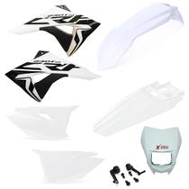 Kit Carenagem Plástico Biker Elite C/ Adesivos Farol X-Cell Honda Crf 230