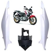 Kit Carenagem Rabeta Lateral Traseira Completa Branco Ross Honda Cb300r 2015 Kit Carenagem Rabeta Lateral Traseira Completa Branco Ross Honda Cb300r 2015