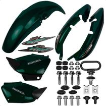 Kit Carenagem Titan 125 Verde 2004 Kse com Adesivos + Parafusos Completos