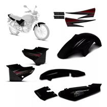 Kit Carenegem Completa Ybr 125 Preta 2005 com Adesivos