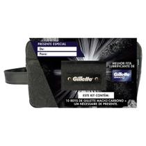 Kit Carga Gillette Mach 3 Carbono 10 Unidades + Necessaire
