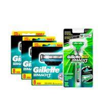 Kit Carga Mach3 Regular com 24 + Aparelho Sensitive Grátis - Gillette