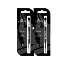 Kit Carga Para Caneta Crown Esferográfica Tipo Parker (Gel) CA17004 (02 Unidades) Vermelha Azul Preta Kit Carga Para Caneta Crown Esferográfica Tipo Parker (Gel) CA17004 (02 Unidades) Vermelha Azul Preta