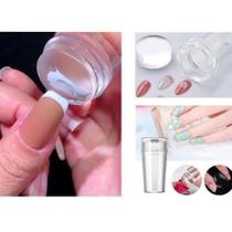 Kit Carimbo De Unha Para Francesinha Silicone Transparente + Espátula Kit Carimbo De Unha Para Francesinha Silicone Transparente + Espátula