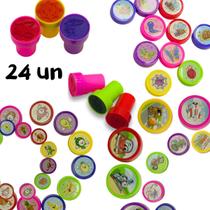 Kit Carimbo Infantil Educativo Auto-Entintado Interativo Pedagógico Perzonalizado Frutas e Veículos Carros Menina Menino