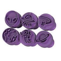 Kit Carimbo Marcador Brigadeiros ALIEN ET EXTRATERRESTRE Molde Festa Confeitaria Aniversario Brigadeirinho Carimbinho So