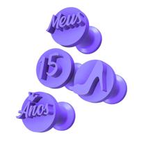 Kit Carimbo Marcador Brigadeiros ANIVERSARIO 15 ANOS DEBUTANTE Molde Festa Confeitaria Aniversario Brigadeiro