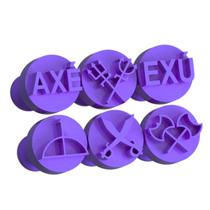 Kit Carimbo Marcador Brigadeiros AXÉ EXÚ Candomblé Molde Festa Confeitaria Aniversario Brigadeiro