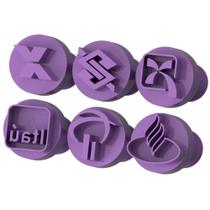 Kit Carimbo Marcador Brigadeiros BANCO BRADESCO ITAU SANTANDER CAIXA Molde Festa Confeitaria Aniversario Brigadeiri