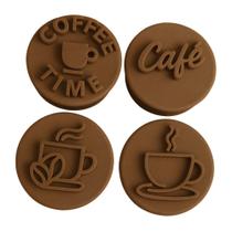Kit Carimbo Marcador Brigadeiros Café Xicara de cafe Coffee Time Molde Festa Confeitaria Aniversario Brigadeiro