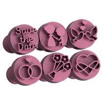 Kit Carimbo Marcador Brigadeiros CASAMENTO SAVE THE DATE AMOR Molde Festa Confeitaria Aniversario Brigadeiro