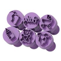 Kit Carimbo Marcador Brigadeiros CHA DE BEBE Molde Festa Confeitaria Aniversario Brigadeiri