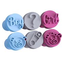 Kit Carimbo Marcador Brigadeiros CHA REVELAÇÃO NENEM BEBE MENINO MENINA Molde Festa Confeitaria Aniversario Brigadeiro