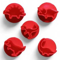 Kit Carimbo Marcador Brigadeiros DINOSSAUROS Molde Festa Confeitaria Aniversario Brigadeiri