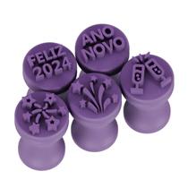 Kit Carimbo Marcador Brigadeiros FELIZ ANO NOVO Molde Festa Confeitaria Aniversario Brigadeiro