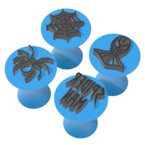 Kit Carimbo Marcador Brigadeiros HOMEM ARANHA SPIDER MAN Molde Festa Confeitaria Aniversario Brigadeiri