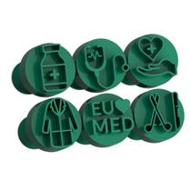 Kit Carimbo Marcador Brigadeiros MEDICO MEDICINA Molde Festa Confeitaria Aniversario Brigadeiro