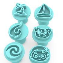 Kit Carimbo Marcador Brigadeiros MOANA Molde Festa Confeitaria Aniversario Brigadeiros