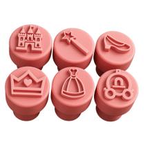 Kit Carimbo Marcador Brigadeiros Princesa do Castelo Molde Festa Confeitaria Aniversario Brigadeiro