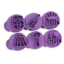 Kit Carimbo Marcador Brigadeiros RBD REBELDE Molde Festa Confeitaria Aniversario Brigadeiro Kit Carimbo Marcador Brigadeiros RBD REBELDE Molde Festa Confeitaria Aniversario Brigadeiro