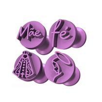 Kit Carimbo Marcador Brigadeiros RELIGIAO CATOLICO Molde Festa Confeitaria Aniversario Brigadeiri