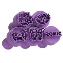 Kit Carimbo Marcador Brigadeiros SONIC THE HEAD HOG Molde Festa Confeitaria Aniversario Brigadeiro