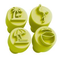 Kit Carimbo Marcador Brigadeiros Tropical Verão Molde Festa Confeitaria Aniversario Brigadeiro