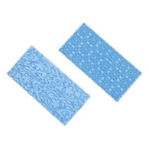 Kit Carimbo Renda floral para confeitar 6,9x14,7x0,3cm 2un