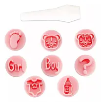 Kit carimbos Baby Blue star rosa Kit carimbos Baby Blue star rosa