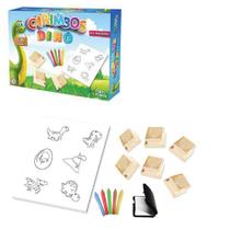 Kit carimbos dino c/6 pcs mdf - PAIS E FILHOS Kit carimbos dino c/6 pcs mdf - PAIS E FILHOS