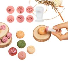 Kit Carimbos Doces Brigadeiro Dia Das Mães Amor De Mãe Cor Rosa