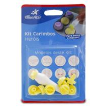 Kit Carimbos Heróis Blue Star - 8 Carimbos 411089 Kit Carimbos Heróis Blue Star - 8 Carimbos 411089