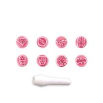 Kit Carimbos heróis rosa bebê Blue Star