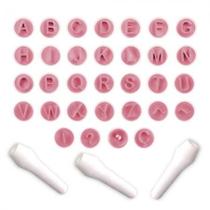 Kit Carimbos Letras Rosa Bebe Blue Star