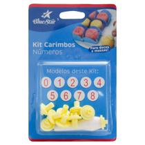 Kit Carimbos Números Blue Star - 9 Carimbos 410921